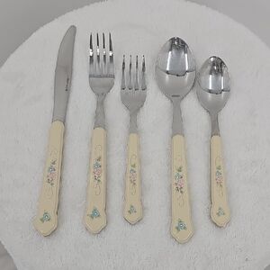 Pfaltzgraff Vintage Tea Rose Utensil Flatware Set